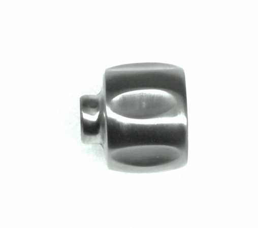 adjusting ball nut, color: brushed stainless steel, with engraved logo